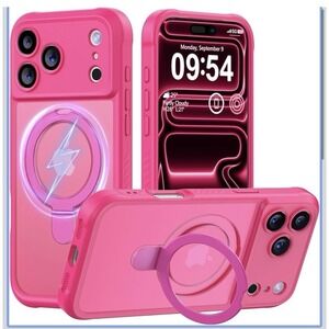 MOCCA iPhone 17 Pro Case‎ Pink New MagSafe Magnetic Ring Stand Shockproof